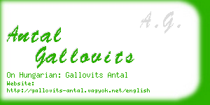 antal gallovits business card